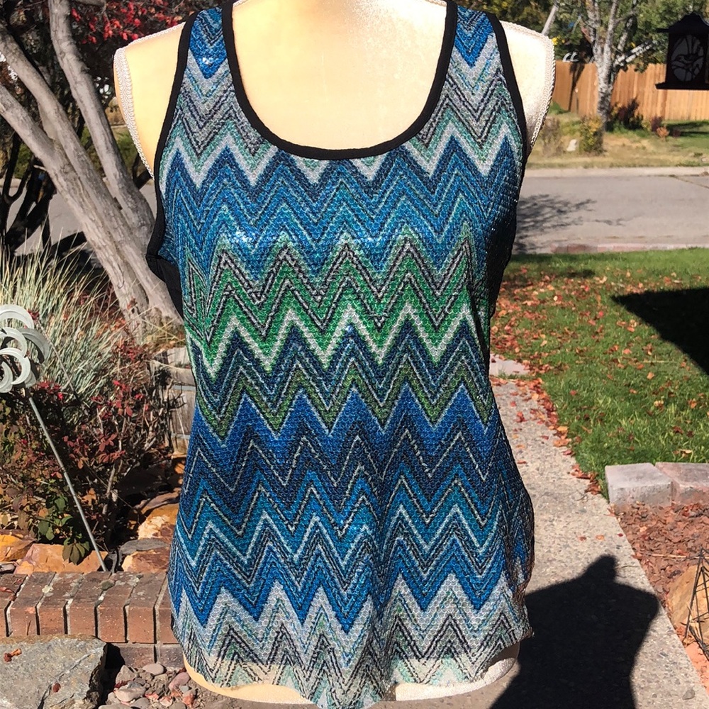 Women’s sequin tank top.